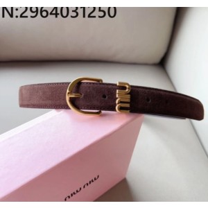 미우미우 골드 모노그램 스웨이드 벨트 3.0cm