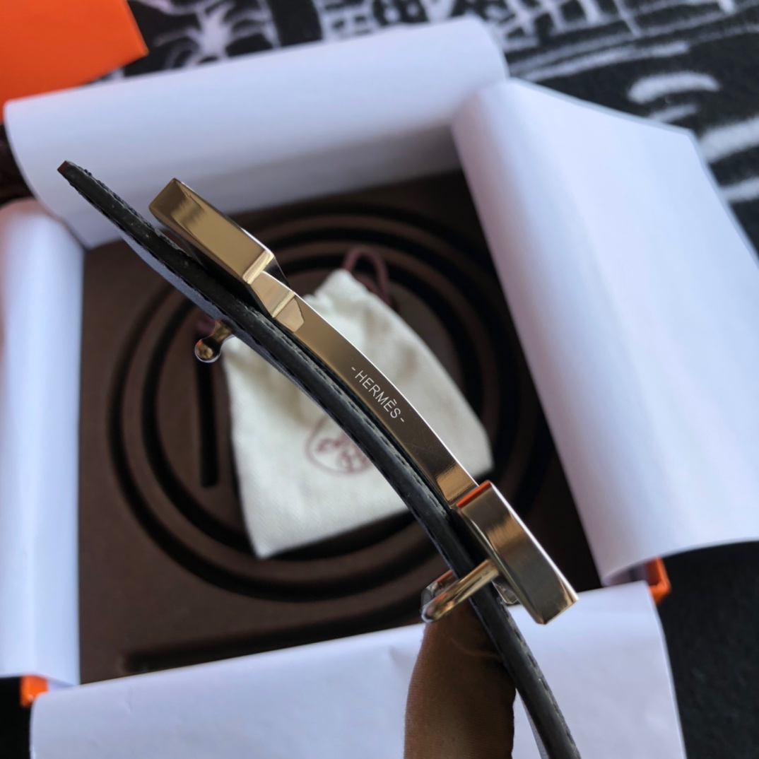 에르메스 실버 H버클 벨트 3.8cm 2컬러