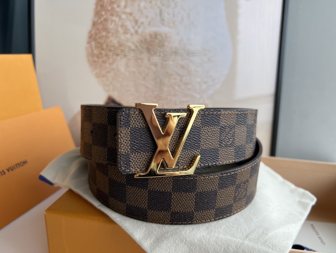루이비통 LV 이니셜 다미에 클램프 벨트 40mm