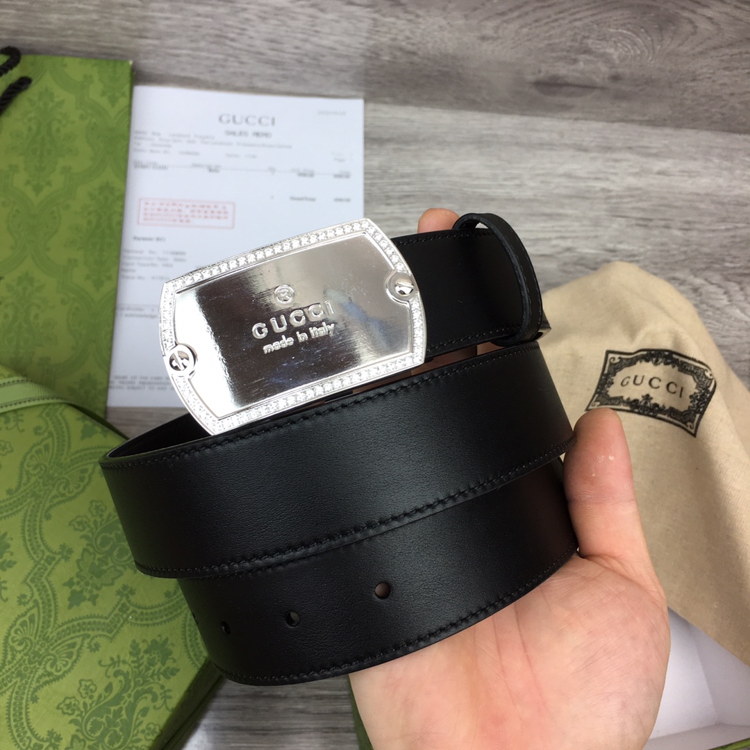 구찌 모노그램 큐빅 장식 빈티지 벨트 3.5cm