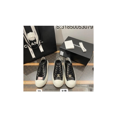 [DXJ] ㅅ*넬 CC로고 에나멜 스니커즈 블랙 3.5cm